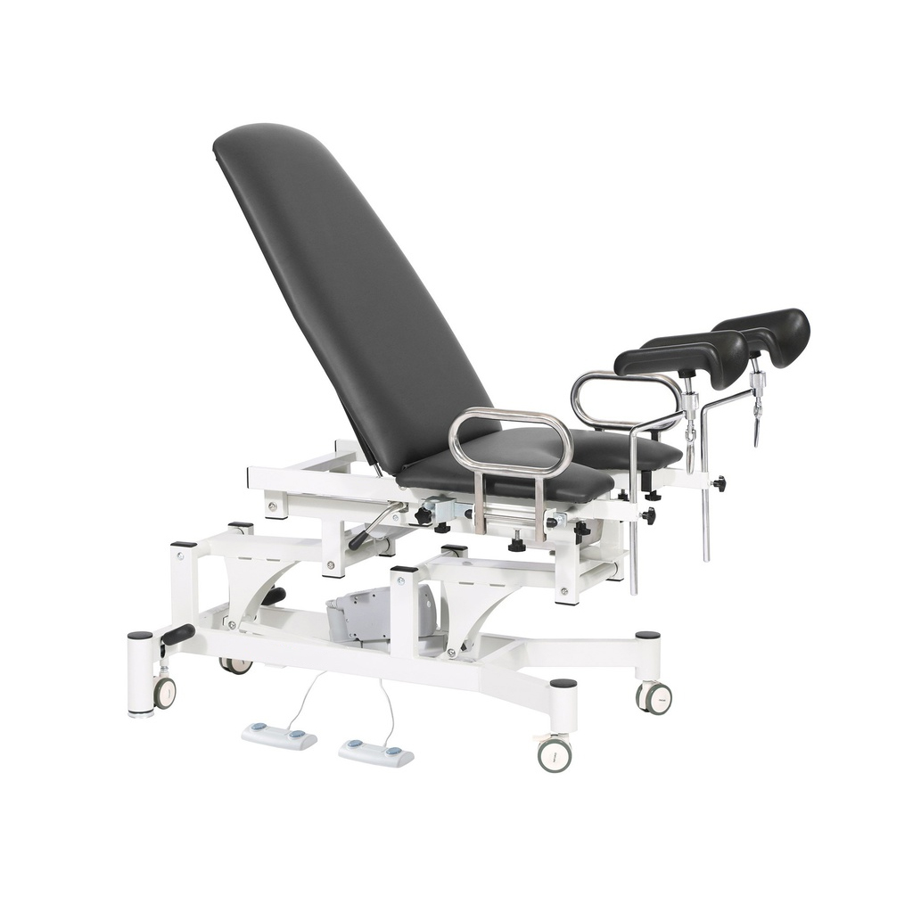 FAUTEUIL ELECTRIQUE GYNECOLOGIQUE AVEC ETRIER DARK GREY