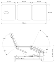 Table électrique 3 plans  TRITON dossier proclive déclive