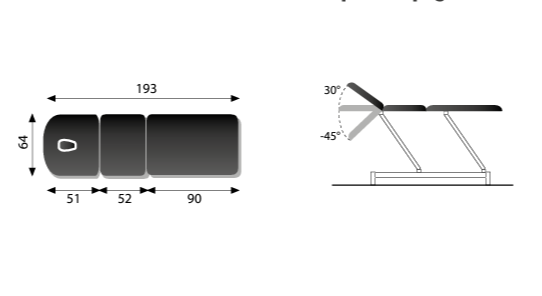 Table électrique 3 plans Ferrox Cézanne Pro avec cyphose électrique