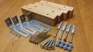 Kit de fixation espalier en hêtre vernis 230 x 80 cm