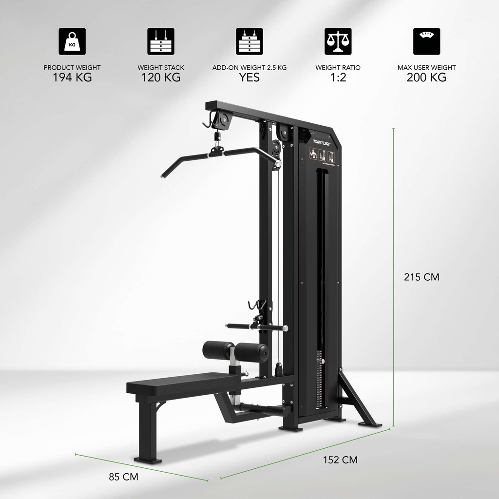 Platinum Dual Lat Pulldown/Low row Selectorized V-series
