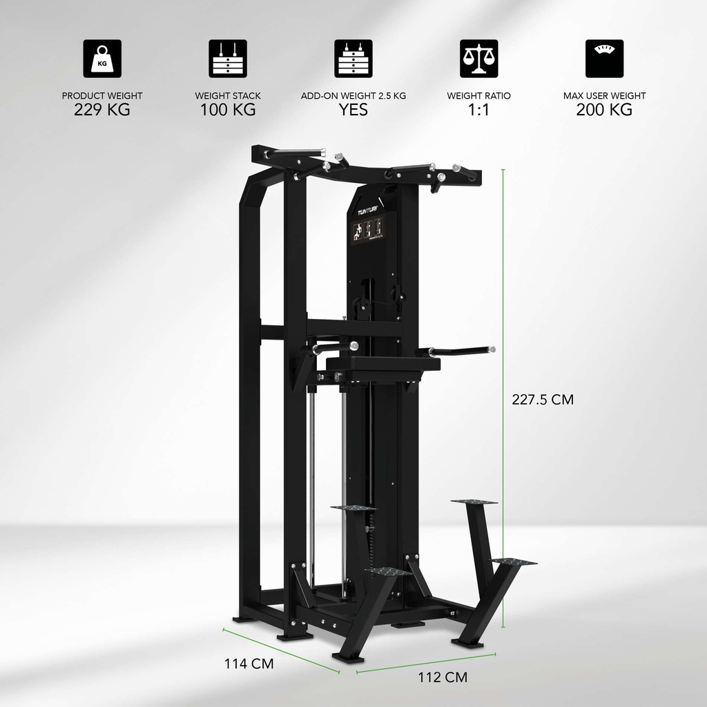 Platinum Dual Assisted Chin Up/Dip Selectorized V-series