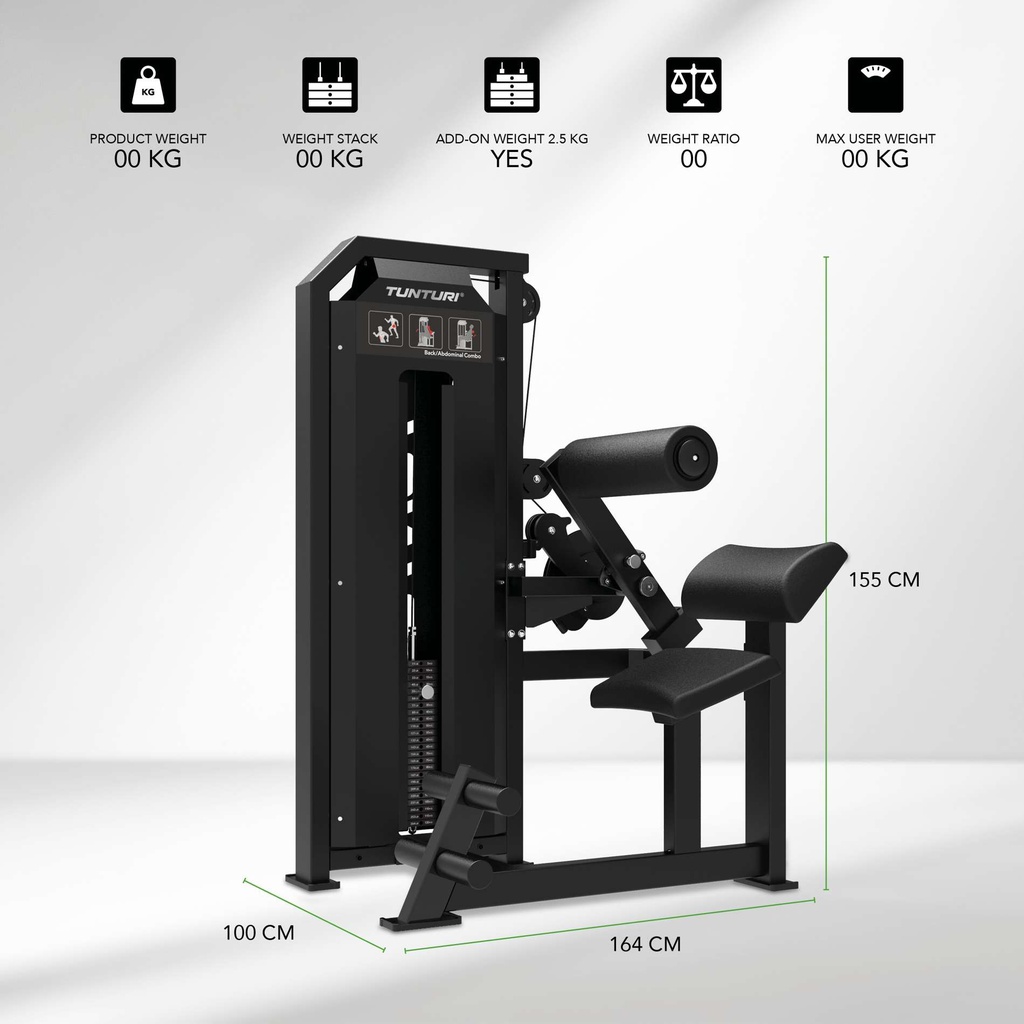 Platinum Dual Back/Abdominal Combo Selectorized V-series