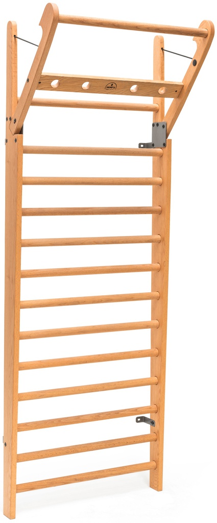 Espalier Wallbars Nohrd 14 barreaux chêne massif avec avancée repliable