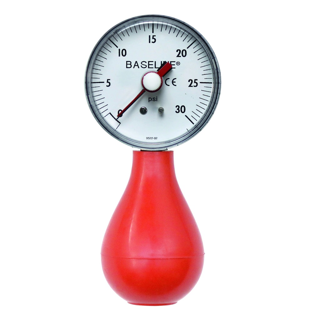 Dynamomètre Baseline - Poire pneumatique - Capacité 30 PSI, avec remise à zéro