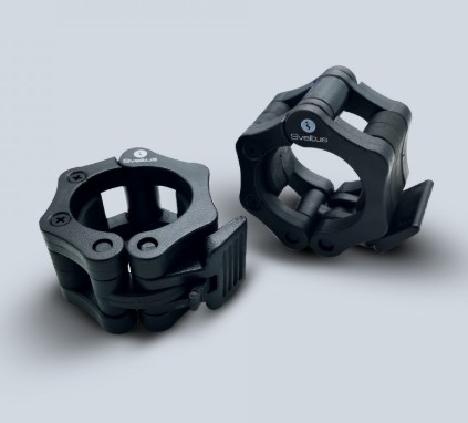 Stop disque barre olympique noir x2