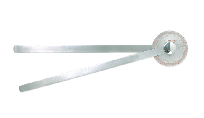 Goniomètre métal 35 cm - 0 a 360°