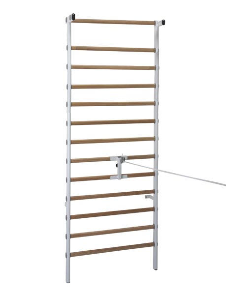 Espalier 14 barreaux hêtre avec montants en acier époxy