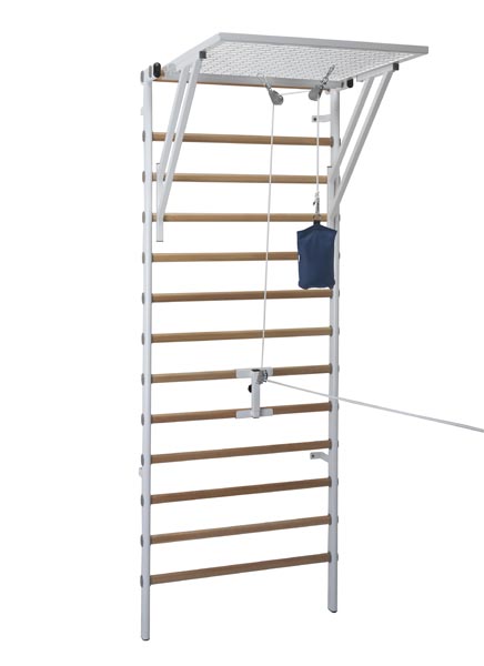 Espalier Ferrox (90 x 240cm) avec avancée grillagée 90 x 65 cm époxy et bois. Dispositif Médical CE.