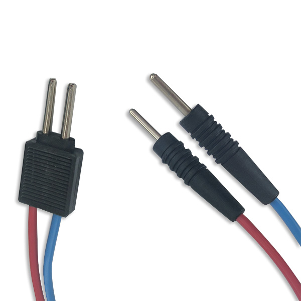 Câble schwa médico droit 2 fiches 2 mm prise mâle (EMP2 et EM2+) ancien modèle - unité