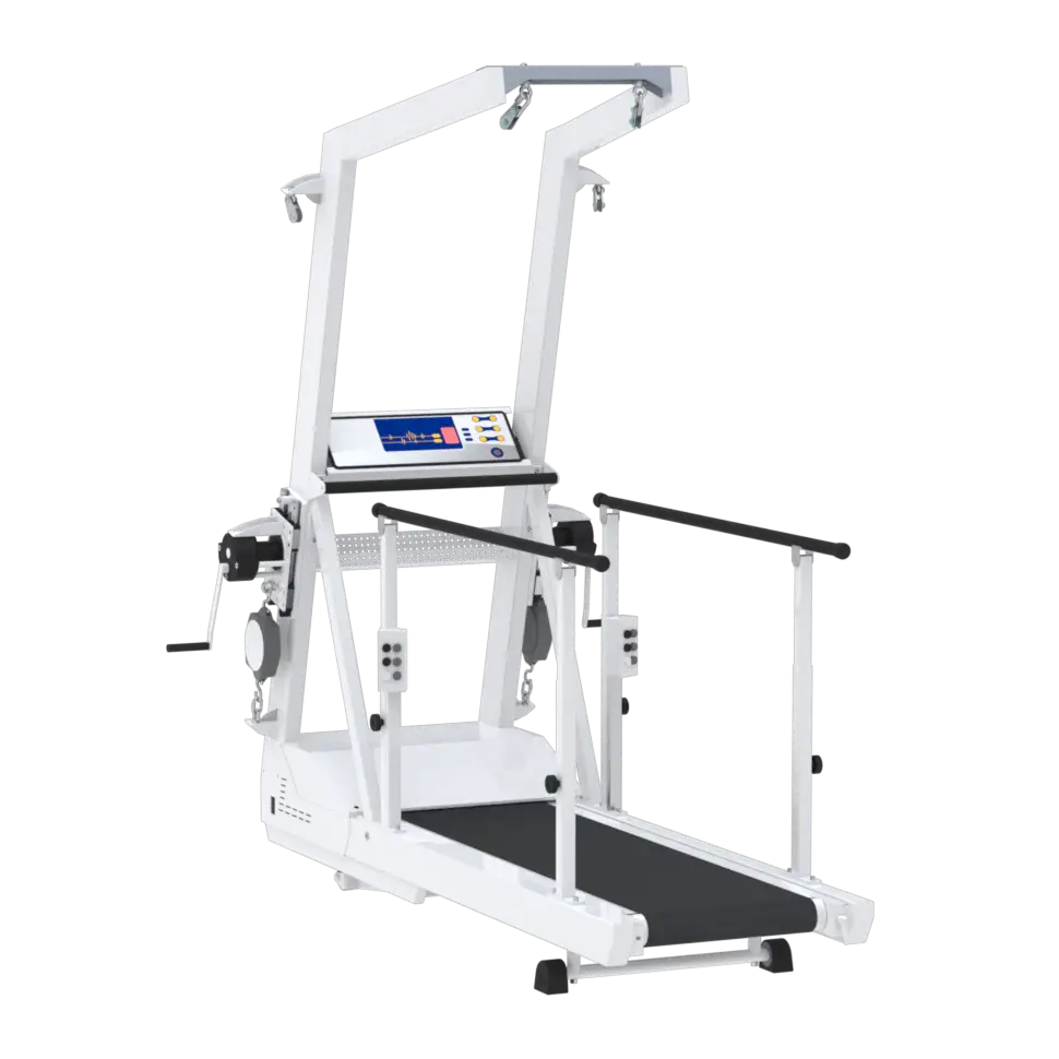 Tapis roulant avec harnais de délestage Neuro 230 TM rampe d'accès largeur d'accès fauteuil 65 cm