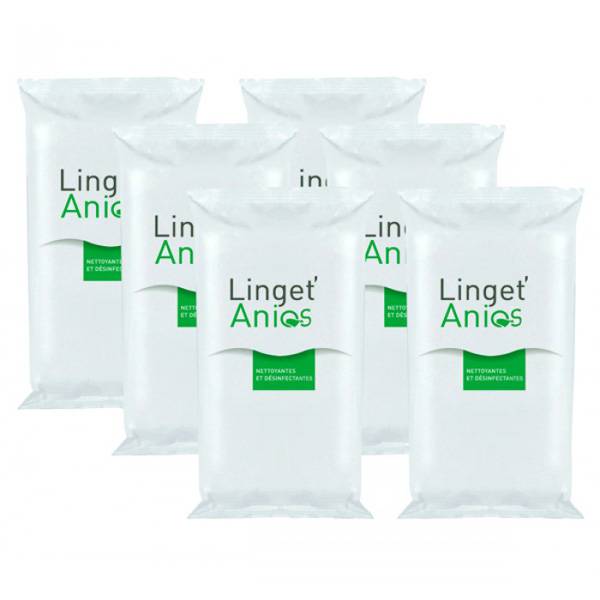 Lingette désinfectante anios 6 x 120 lingettes
