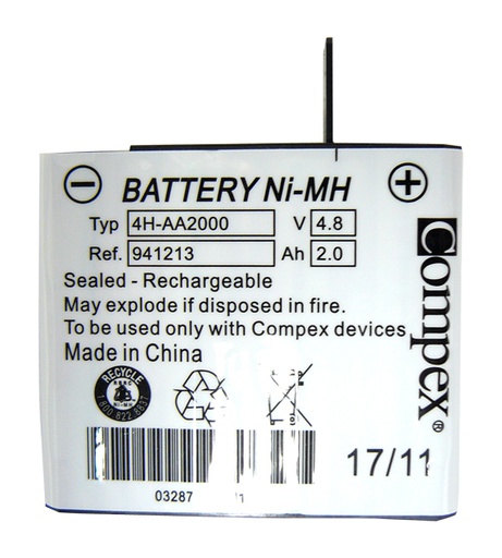 [EUOPBA04002] Batterie haute energie 941213 médical (Rehab/Theta/Physio/Rehab 400/Theta 500/Physio 5/Mi-Theta 600/Compex 3)