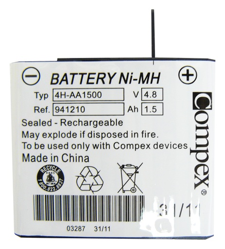 [EUOPBA04003] Batterie Compex sport 941210 (Energy/Sport Elite/Full Fitness/Fit/Runner/Performance/Mi-Sport/Mi-Fitness/One/Vitality/SP2.0/SP4.0/Fit 1.0)