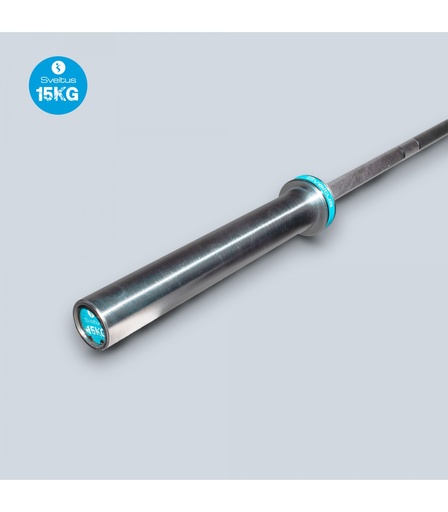 Barre olympique Sveltus 5, 15 ou 20Kg. Stop disques non inclus.