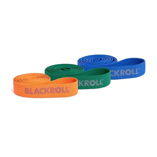 [GYARBL00014] Élastique super Band set Blackroll (3 bandes : orange ( 3.8Kg ), Vert ( 6.3Kg) , bleu ( 10Kg ))