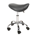 Tabouret a roulettes Naxos, assise selle couleur Dark Grey - Dark Grey