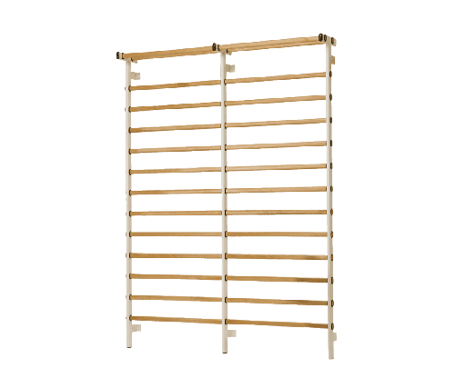 [ESAREP06006] Espalier cadre Acier, barreaux hêtre 2 éléments 180 X 240 cm